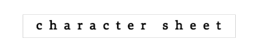 character sheet